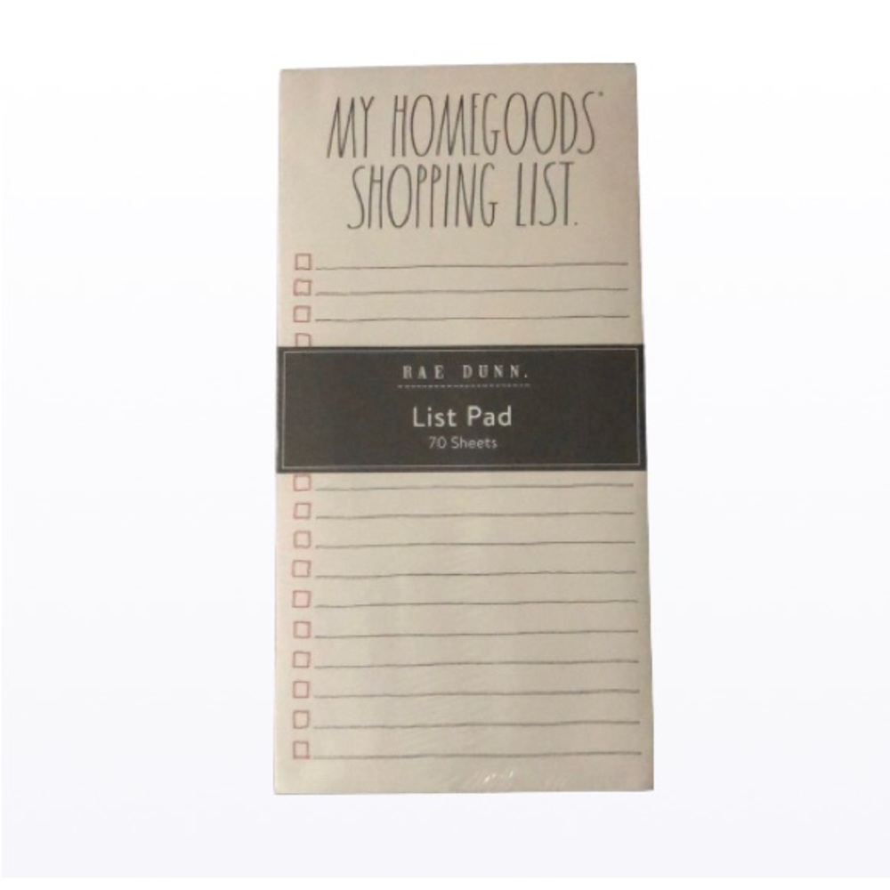 Rae Dunn List Pad MY HOMEGOODS SHOPPING LIST